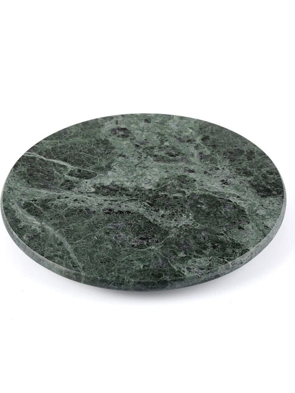 Creative Home Natural Marble Round Trivet Cheese Board Dessert Serving Plate 8"